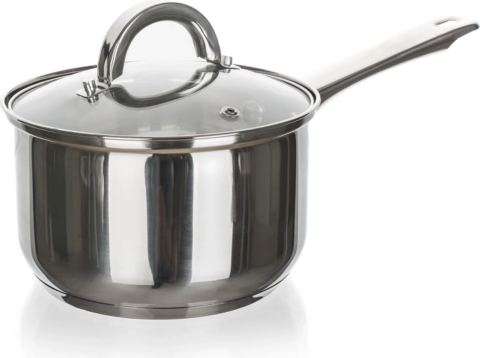 Roostevabast terasest kastrul klaaskaanega 16 cm 1,9 l CUISINO