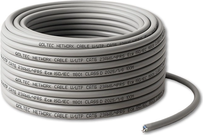 UTP CAT6 patch-kaabel, vask Cu, 1 Gb/s, 100 m, hall