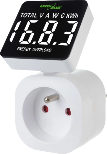Energiatarbimise mõõtja GreenBlue GB620E pööratava ekraaniga