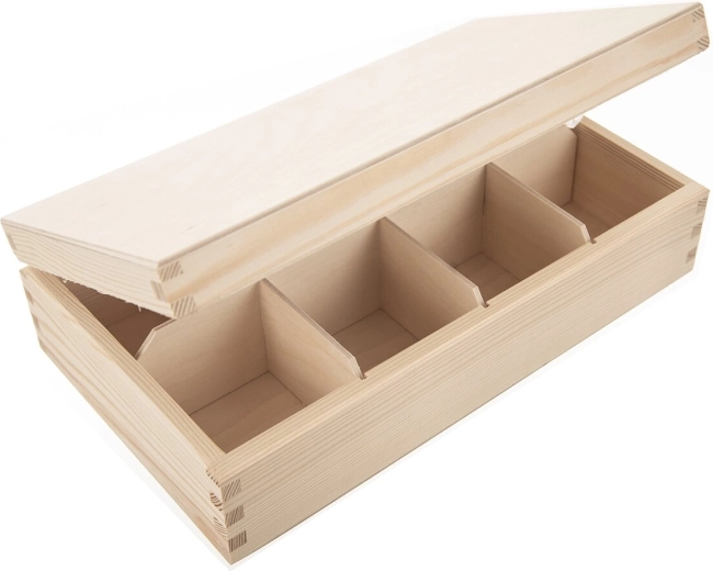 Puidust teekarp beež 30 × 18 × 8 cm