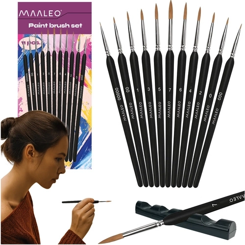 Maaleo painting brush set with stand, 11 pcs