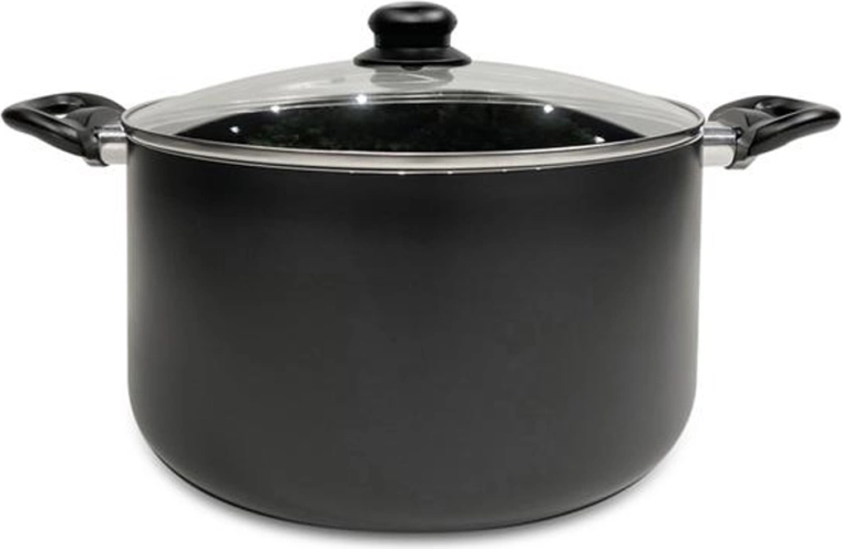 Pott klaaskaanega Kitchisimo Nero 24 cm, 5,5 l