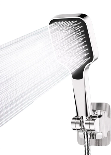 3-Mode Shower Head with Hose and Holder