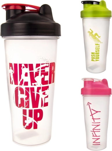Plastist šeiker 700 ml – värvide miks