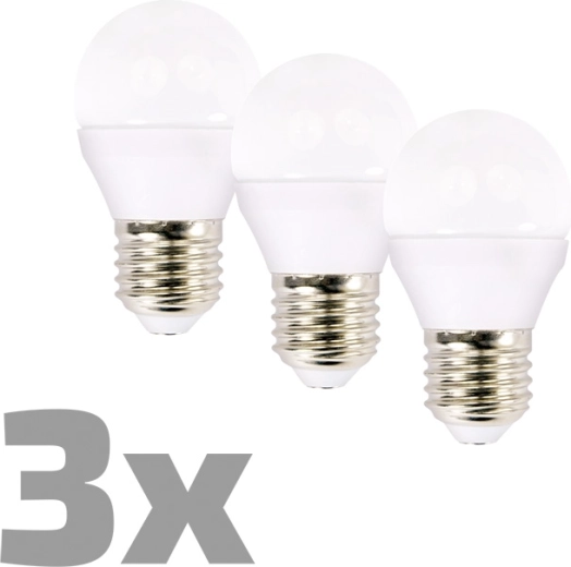 Ecolux LED-minigloobiga pirn E27 6 W 3000 K 450 lm – 3 tk