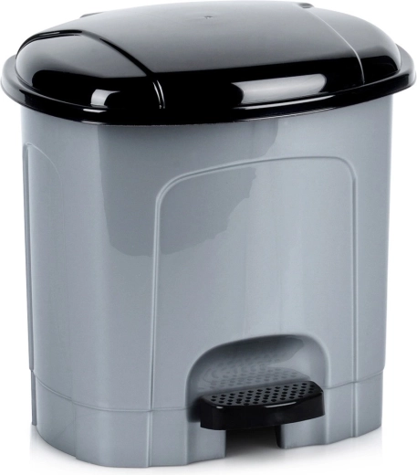 Plastist pedaaliga prügikast 3 l, hall