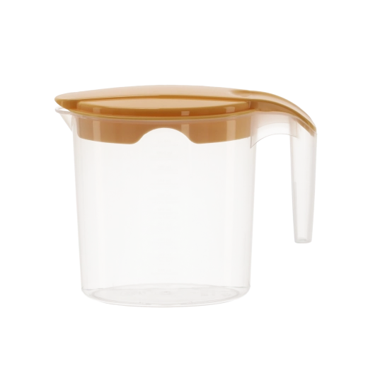 Plastic pitcher with lid and measuring scale 1 l - 1 piece