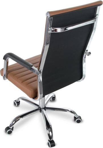 Stable chrome base and rubberized twin casters