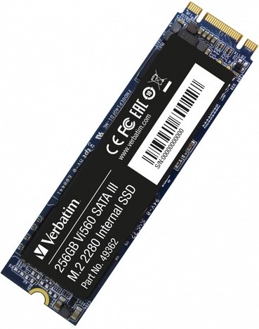 Verbatim vi560 sisemine SSD 256 GB M.2 2280 SATA – 1 tk