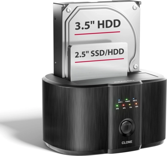 AXAGON docking and cloning station for 2× SATA drives