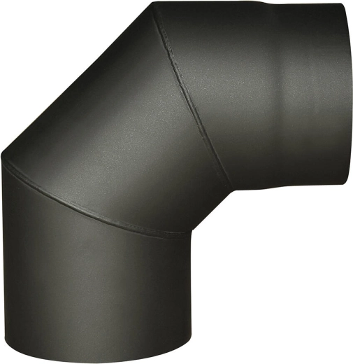Suitsukolmik 125 mm 90° must, paksus 1,5 mm