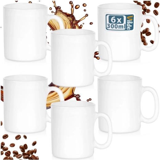 Set of 6 mugs for home and office