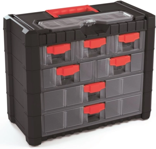 Plastist riputatav organiseerija Multicase Cargo 400 × 200 × 326 mm, 7 sahtlit