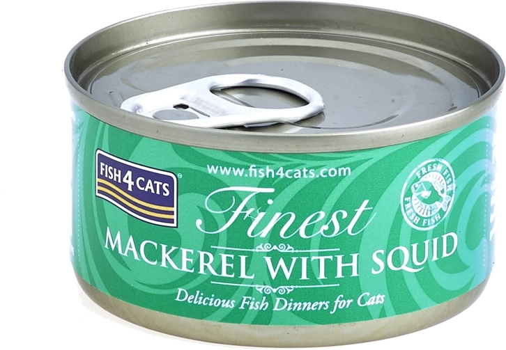 Kassitoit kassidele Fish4Cats makrell kalmaariga 70 g