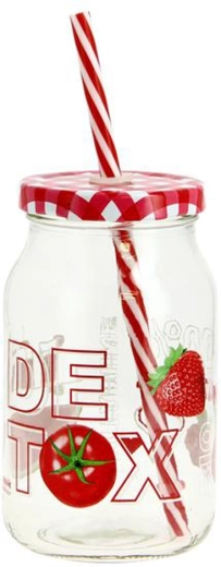 Kõrrega klaas Detox 450 ml
