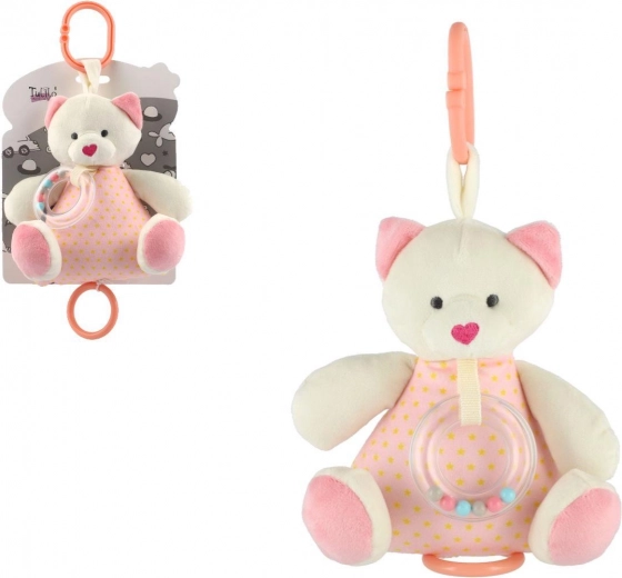 Mängiv roosa plüüsist mõmmik 18 cm