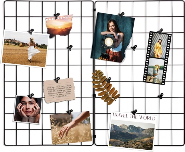Metal wall photo grid, black 58 × 72 cm (set of 2)