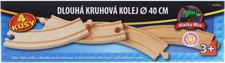 Vláčky Maxi pikad kõverad rööpad – 4 tk