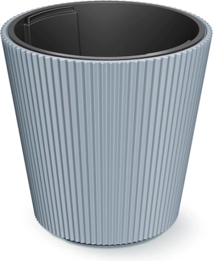 Lillepott Milly sisemise vahetükiga 34,9 cm – helehall
