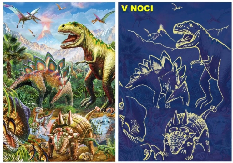 Helendav pusle: dinosauruste maailm 100 XL tükki