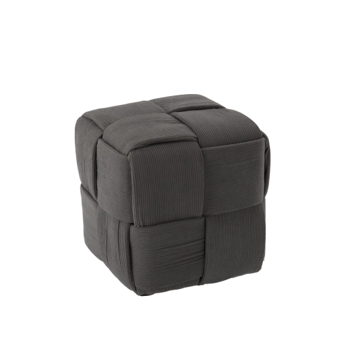Tumehall punutud kuubik-taburet 34 × 34 × 34 cm
