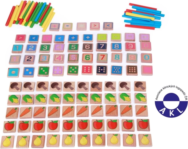 Lucy & Leo Learning to Count – wooden educational set with 135 pieces