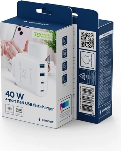 Kiire laadimine kuni 40 W (USB PD + QC 3.0)
