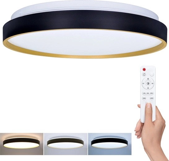 Solight lae- ja seinapealne LED-valgusti Cala kaugjuhtimisega 48 W, 3360 lm, 38 cm, hämardatav, CCT