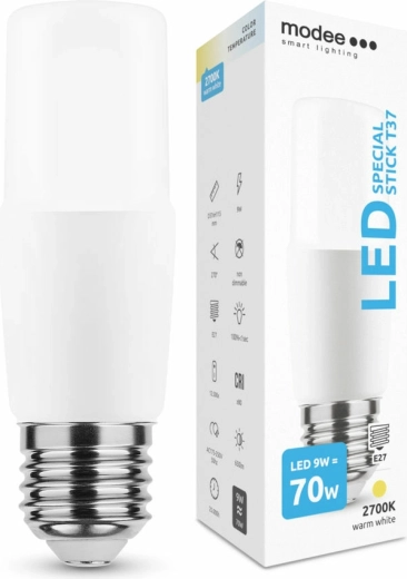LED-lamp Modee Special Stick T37 E27 9 W soe valge 650 lm