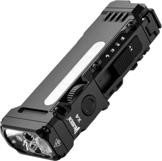 Wuben X4 kompaktne EDC-taskulamp külgmise COB-i ja RGB-ga, 1500 lm, 3000 mAh