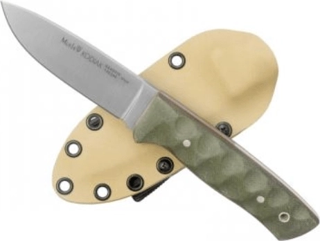 Jahinuga Muela Kodiak 10 cm, roheline Micarta, Kydex-tupega