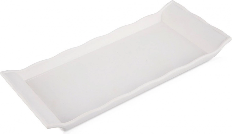 Ristkülikukujuline serveerimisalus 29,5 × 13 cm – valge