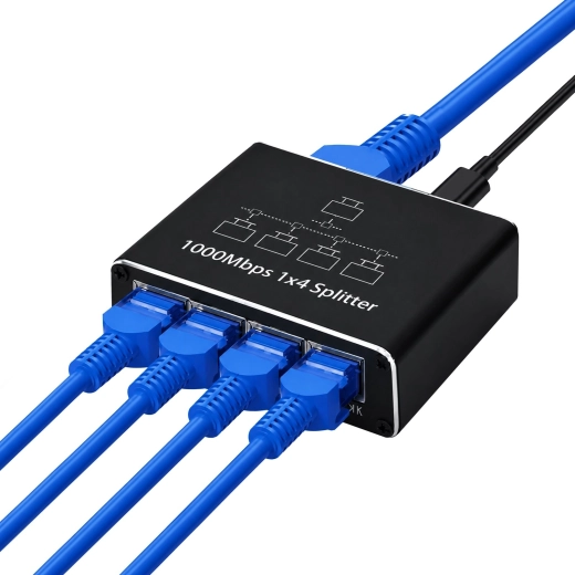 RENEW FORCE gigabitine Etherneti lüliti RJ45 1×4 USB‑C