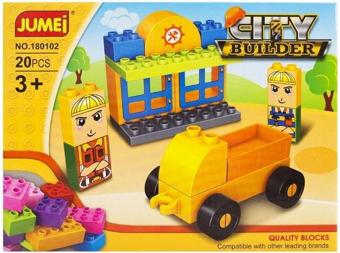 Jumei City Builder ehituskomplekt – linn / ehitus, 20 osa, 26 × 19 cm - 1 tk