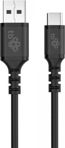 Silikoonkaabel USB–USB‑C 50 cm, must