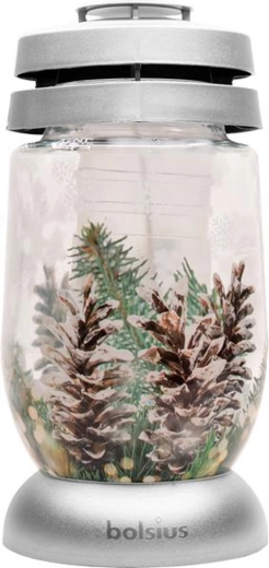 Bolsiuse kalmistulatern hõbedane mänd 22 cm - 1 tk