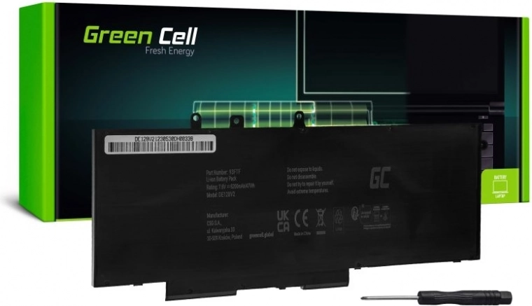 Battery for Dell Latitude and Precision laptops 7.6 V 6200 mAh – Green Cell
