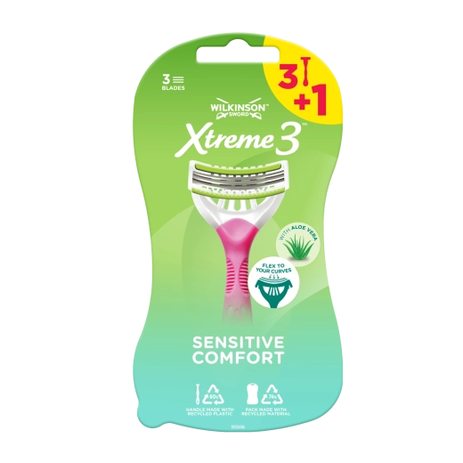 Wilkinson Xtreme3 Sensitive Comfort naiste ühekordne pardel 3+1