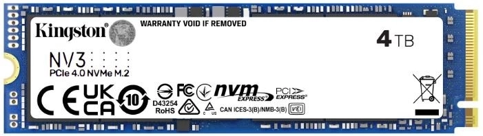 Kingston NV3 4 TB sisemine SSD, M.2 2280, PCIe 4.0 NVMe