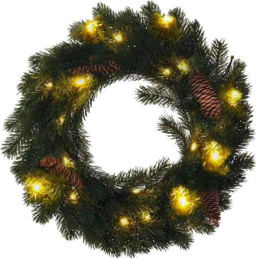 Solight LED-valgustusega jõulupärg, 40 cm