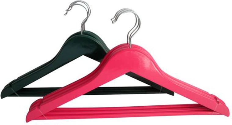 Puidust riidepuud 3 tk, 44,5 × 23 cm, värvide segu
