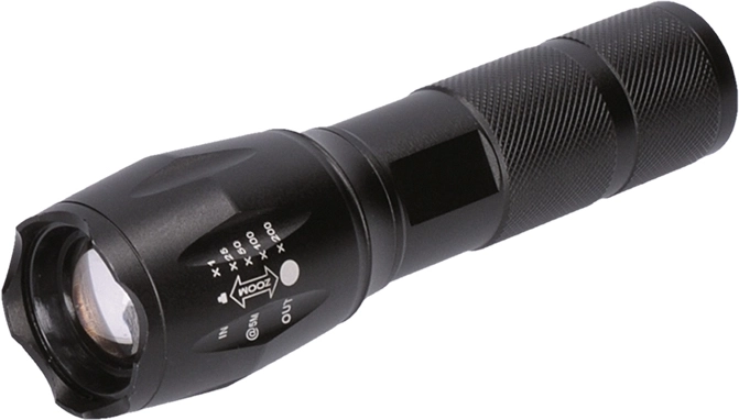Solight LED laetav taskulamp 300 lm Cree dioodiga, zoomi ja powerpanga funktsiooniga - 1 tk