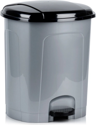 Plastist pedaaliga prügikast 30 l – hall