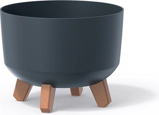 Jalgadel lillepott Gracia, läbimõõt 20 cm, antratsiit