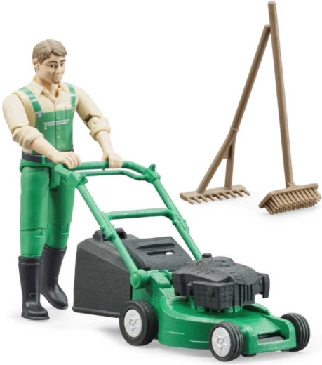 Bruder Gardening Play Set with Lawn Mower and Tools