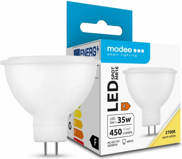 LED-pirn Modee Lighting GU5.3 MR16 5 W soe valge 2700 K, 450 lm, 100°