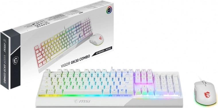 Mängurikomplekt Vigor GK30 valge klaviatuur ja hiir