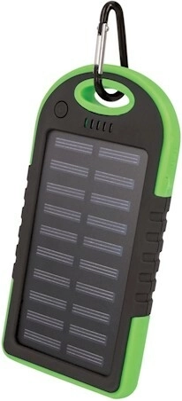 Setty päikeseenergial töötav varuakupank 5000 mAh, roheline