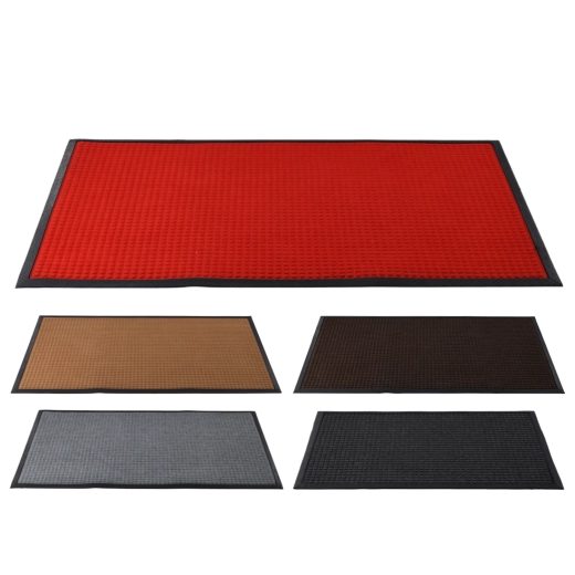 Rectangular rubber doormat with polypropylene 80×120 cm