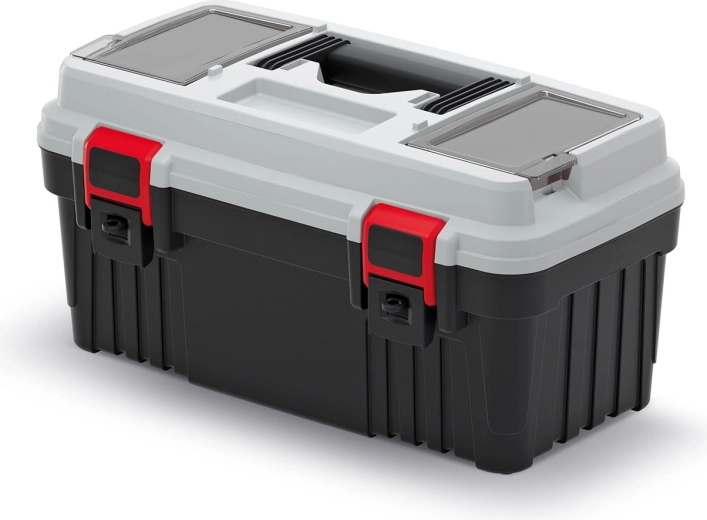 Plastist tööriistakohver OPTIMA 47 × 25,6 × 23,8 cm, hall